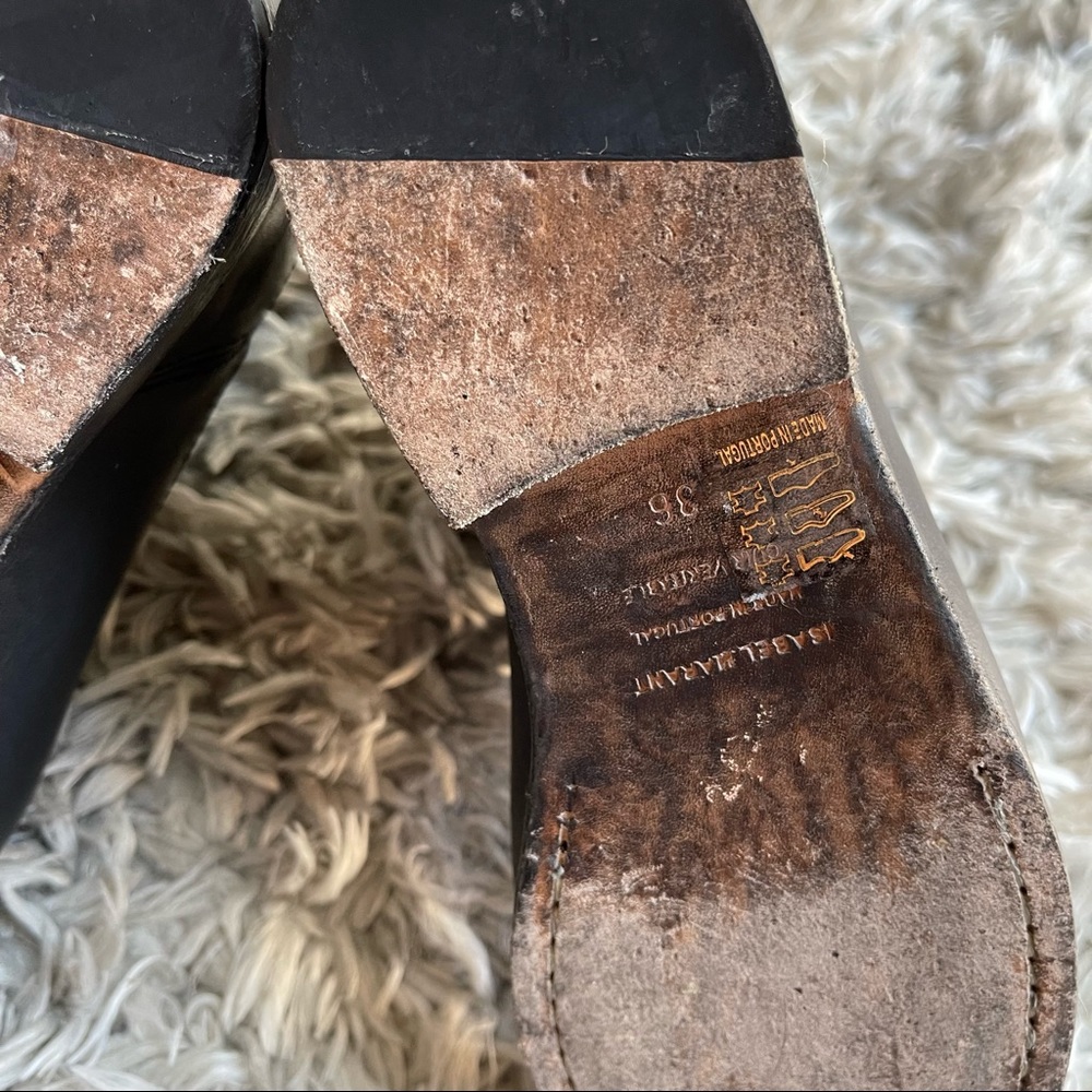 Isabel Marant Cluster Leather Hidden Wedge Ankle Boots - Picture 14 of 16